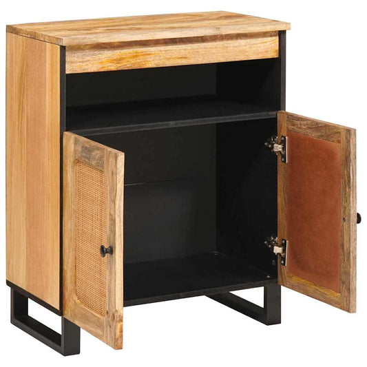 Servírovací Skříň Hnědá 60 X 33 X 75 Cm Masivní Mangové Dřevo