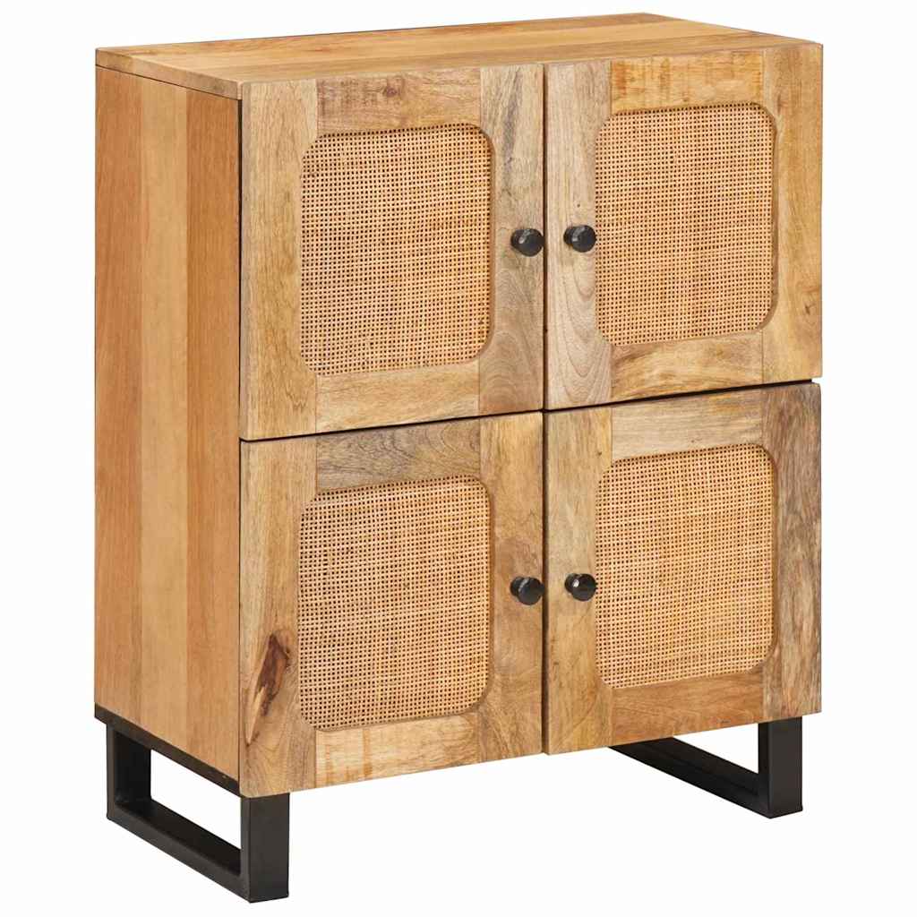 Servírovací Skříň Hnědá 60 X 33 X 75 Cm Masivní Mangové Dřevo