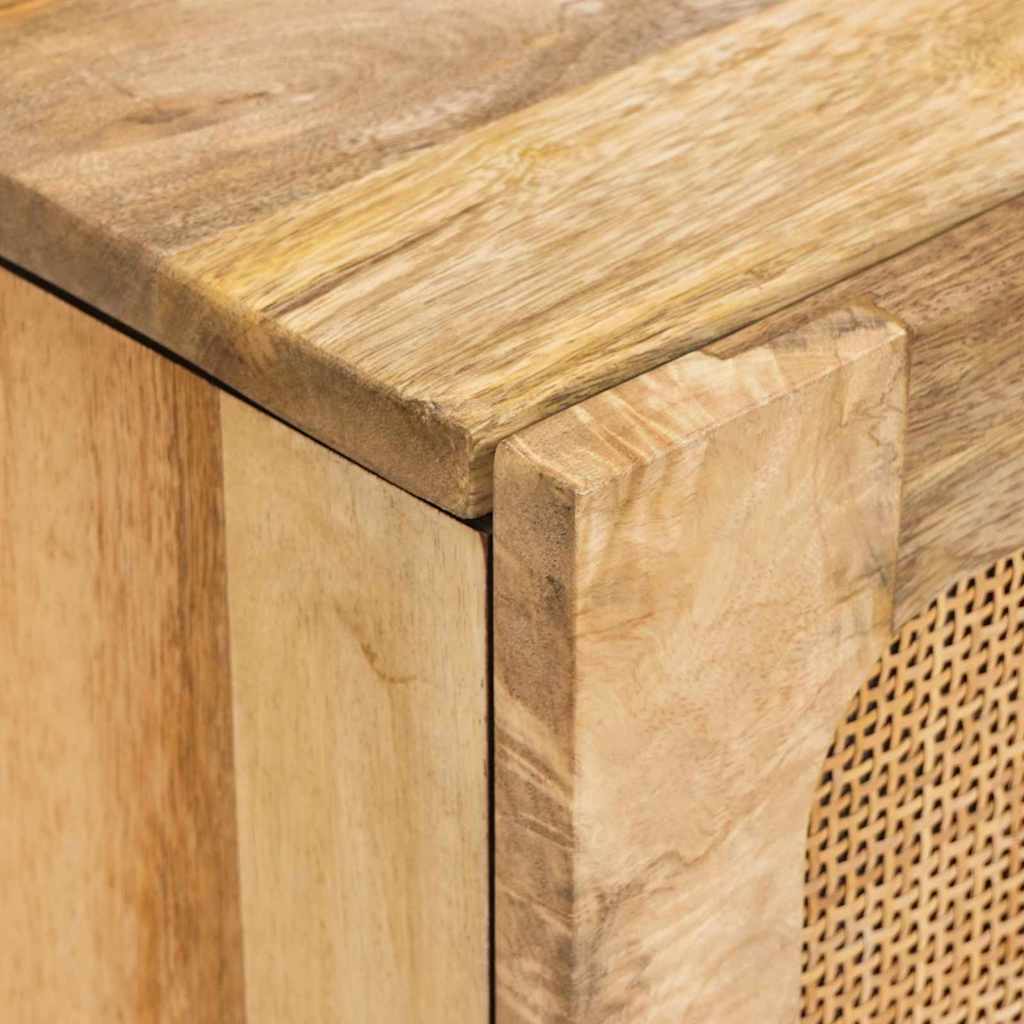 Servírovací Skříň Hnědá 80 X 33 X 75 Cm Masivní Mangové Dřevo