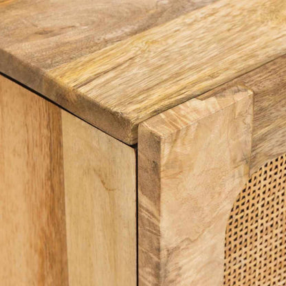 Servírovací Skříň Hnědá 80 X 33 X 75 Cm Masivní Mangové Dřevo