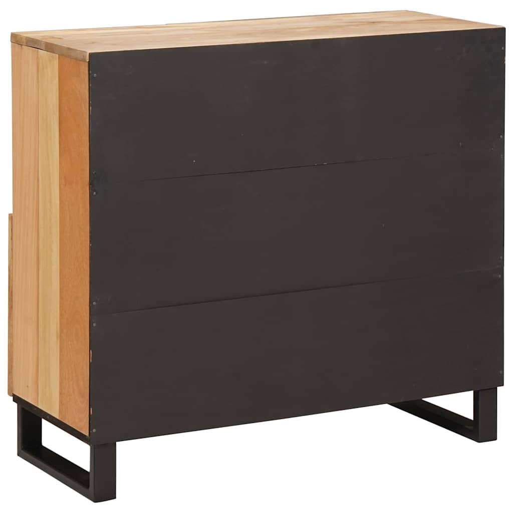 Servírovací Skříň Hnědá 80 X 33 X 75 Cm Masivní Mangové Dřevo
