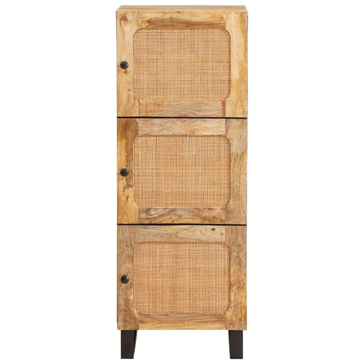Vysoký Bufet Hnědá 90 X 33 X 75 Cm Masivní Mangové Dřevo