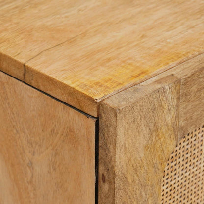 Vysoký Bufet Hnědá 40 X 33 X 110 Cm Masivní Mangové Dřevo