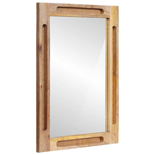 Koupelnové Zrcadlo Hnědá 50 X 2,5 X 70 Cm Masivní Mangové Dřevo