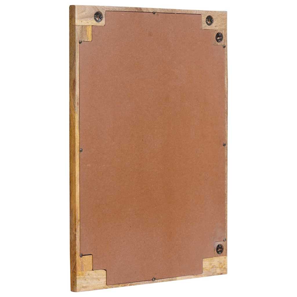 Koupelnové Zrcadlo Hnědá 50 X 2,5 X 70 Cm Masivní Mangové Dřevo