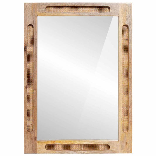 Koupelnové Zrcadlo Hnědá 50 X 2,5 X 70 Cm Masivní Mangové Dřevo