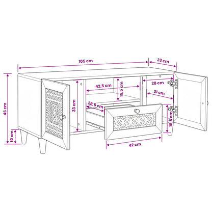 Tv Jednotky Světle Hnědá 105 X 33 X 46 Cm Kompozitní Dřevo