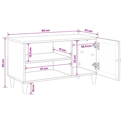 Tv Jednotky Světle Hnědá 80 X 33 X 46 Cm Kompozitní Dřevo