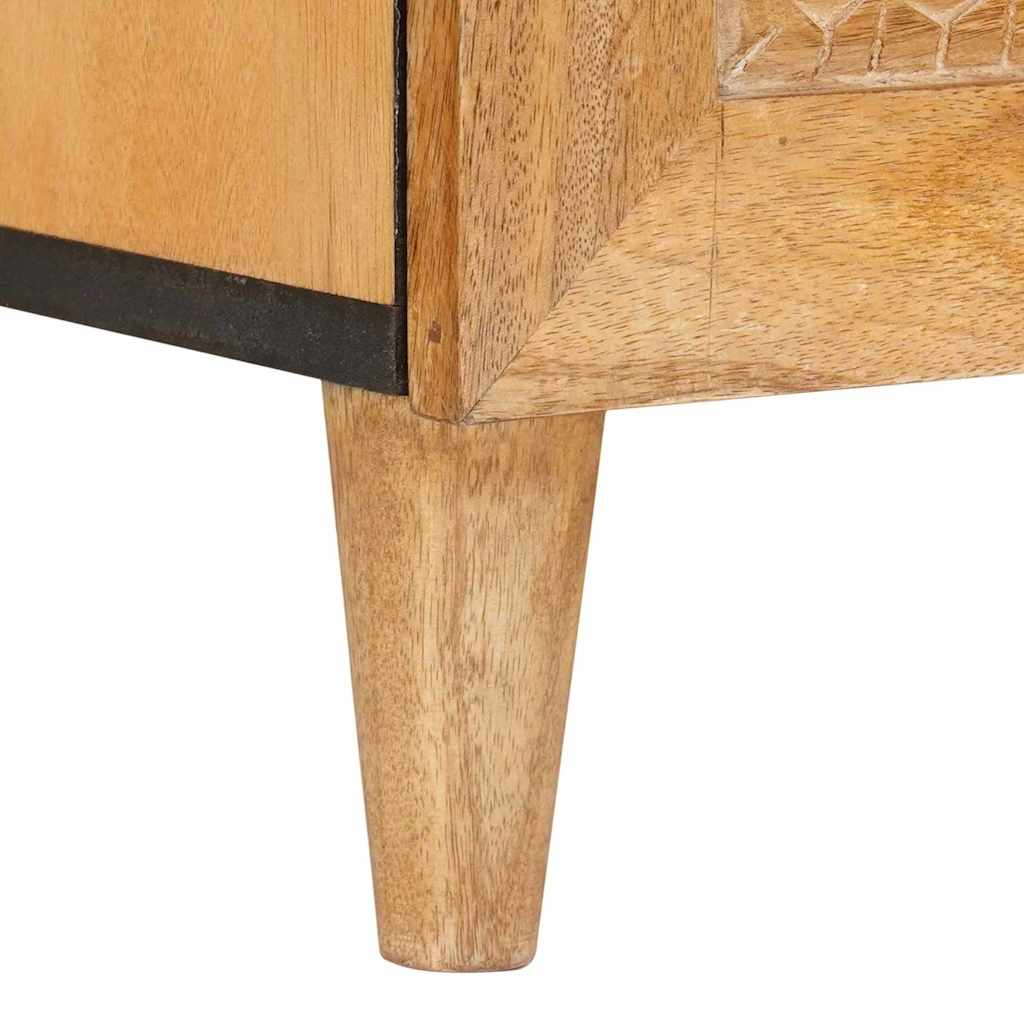 Televizní Skříň S Policí 100 X 33 X 46 Cm Masivní Mangové Dřevo