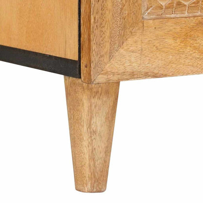 Televizní Skříň S Policí 100 X 33 X 46 Cm Masivní Mangové Dřevo