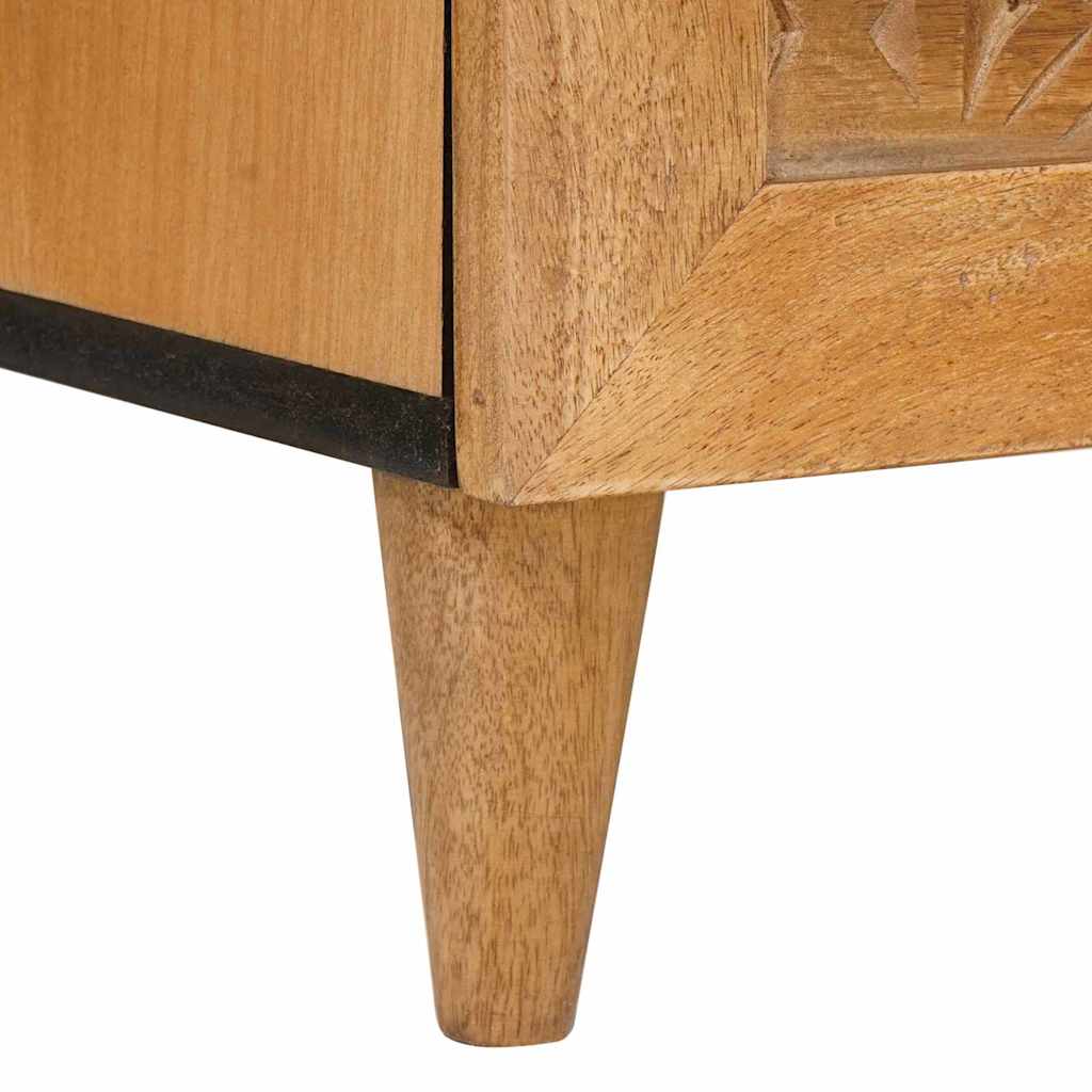 Servírovací Skříň 80 X 33 X 75 Cm Masivní Mangové Dřevo