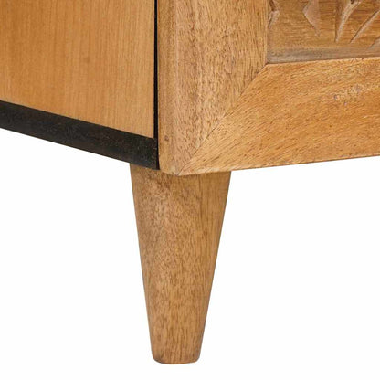 Servírovací Skříň 80 X 33 X 75 Cm Masivní Mangové Dřevo