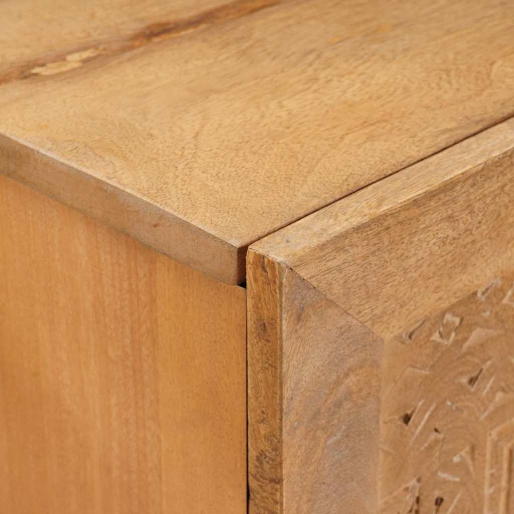 Servírovací Skříň 90 X 33 X 75 Cm Masivní Mangové Dřevo
