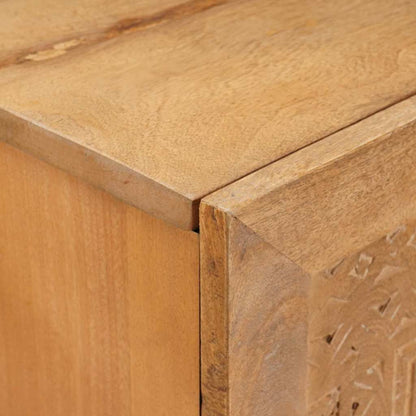 Servírovací Skříň 90 X 33 X 75 Cm Masivní Mangové Dřevo