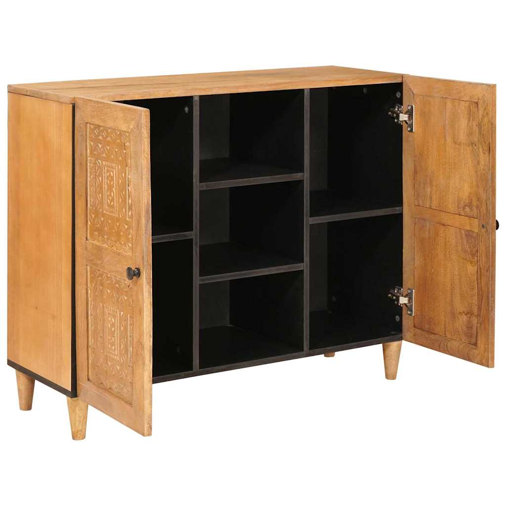 Servírovací Skříň 90 X 33 X 75 Cm Masivní Mangové Dřevo