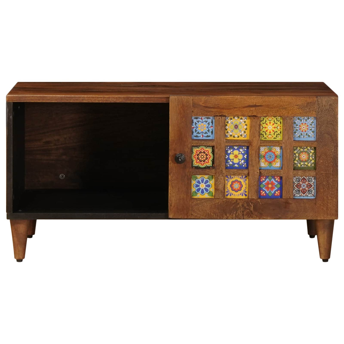 Konferenční Stolek Hnědá 80 X 50 X 40 Cm Masivní Mangové Dřevo