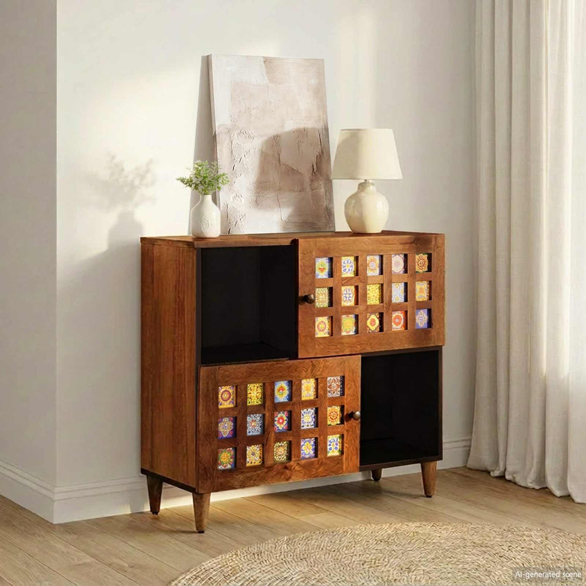Servírovací Skříň S Úložištěm 80 X 33 X 75 Cm