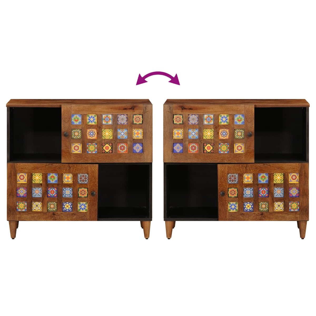 Servírovací Skříň S Úložištěm 80 X 33 X 75 Cm