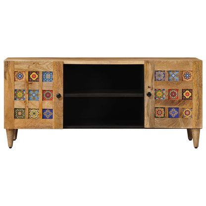 Televizní Skříň Přírodní 105 X 33 X 46 Cm Masivní Mangové Dřevo