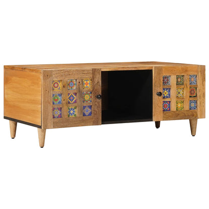 Konferenční Stolek Hnědá 100 X 54 X 40 Cm Masivní Mangové Dřevo