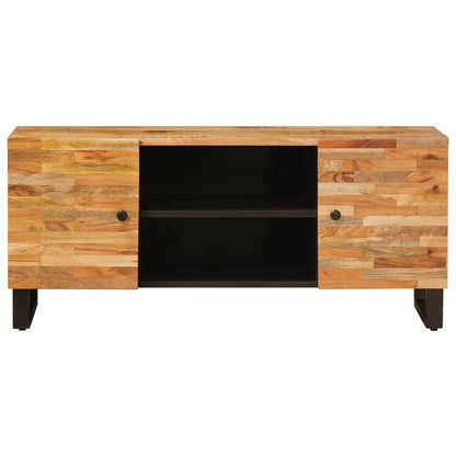 Televizní Skříň Hnědá 105 X 33 X 46 Cm Masivní Mangové Dřevo