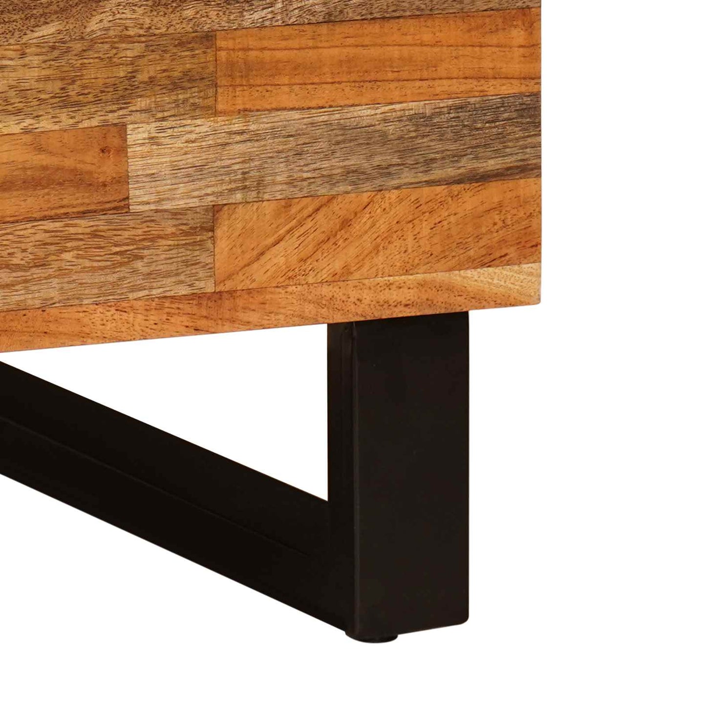 Konferenční Stolek Hnědá 80 X 50 X 40 Cm Masivní Mangové Dřevo