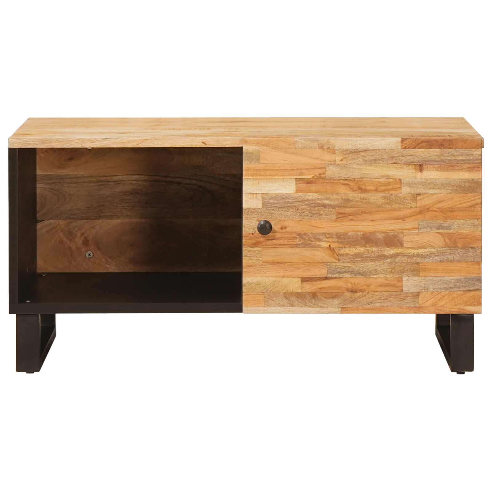 Konferenční Stolek Hnědá 80 X 50 X 40 Cm Masivní Mangové Dřevo