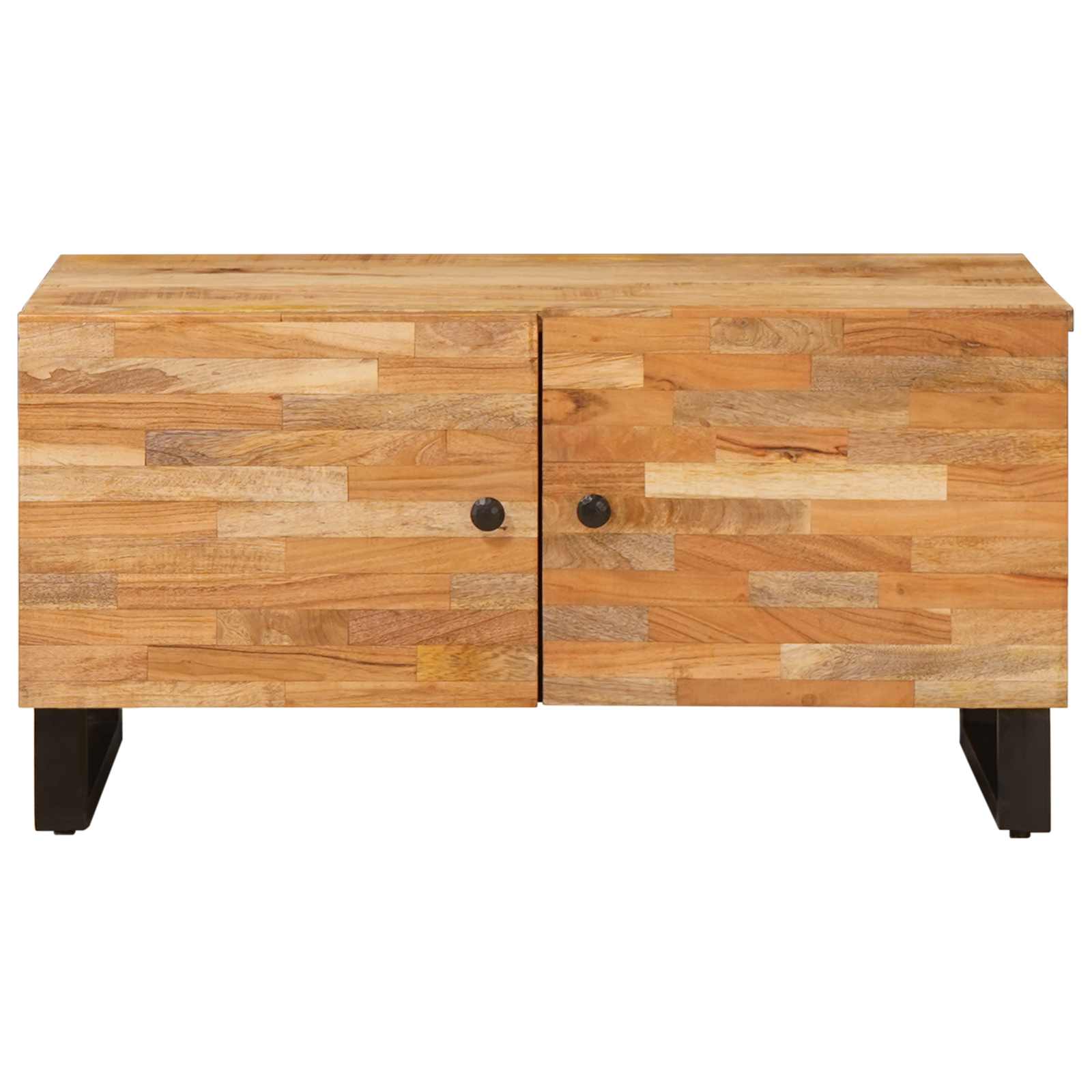 Konferenční Stolek Hnědá 80 X 50 X 40 Cm Masivní Mangové Dřevo