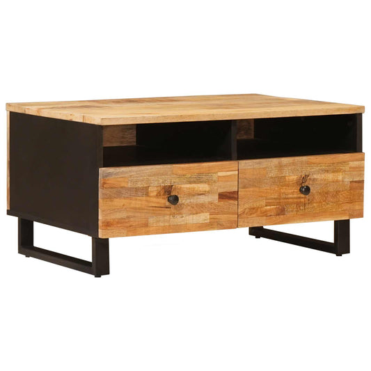 Konferenční Stolek Hnědá 80 X 54 X 40 Cm Masivní Mangové Dřevo