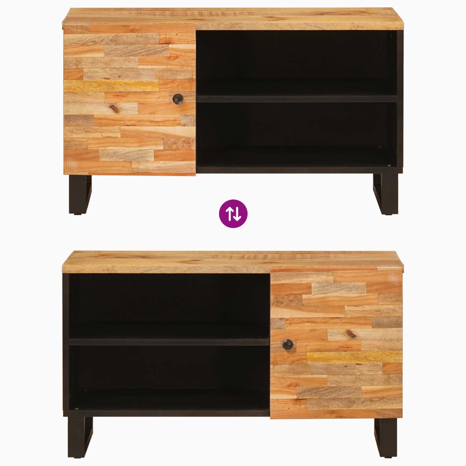 Televizní Skříň Hnědá 80 X 33 X 46 Cm Masivní Mangové Dřevo