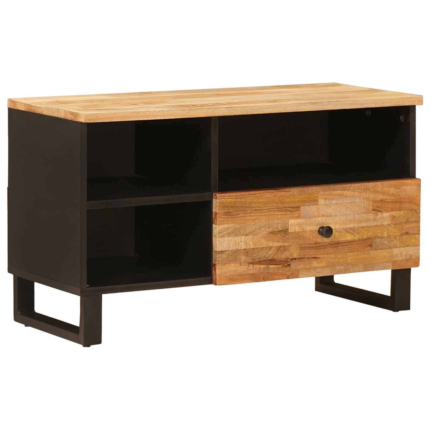 Televizní Skříň Hnědá 80 X 33 X 46 Cm Masivní Mangové Dřevo