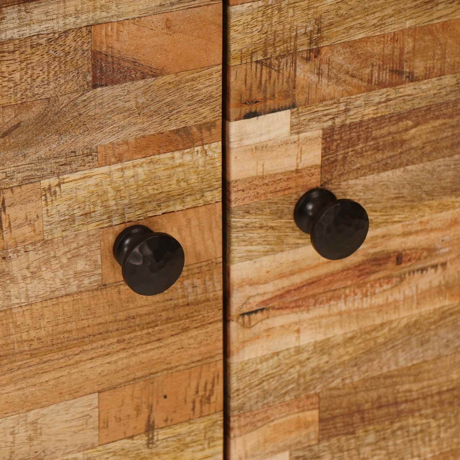 Boční Skříňka Hnědá 60 X 33 X 75 Cm Masivní Mangové Dřevo