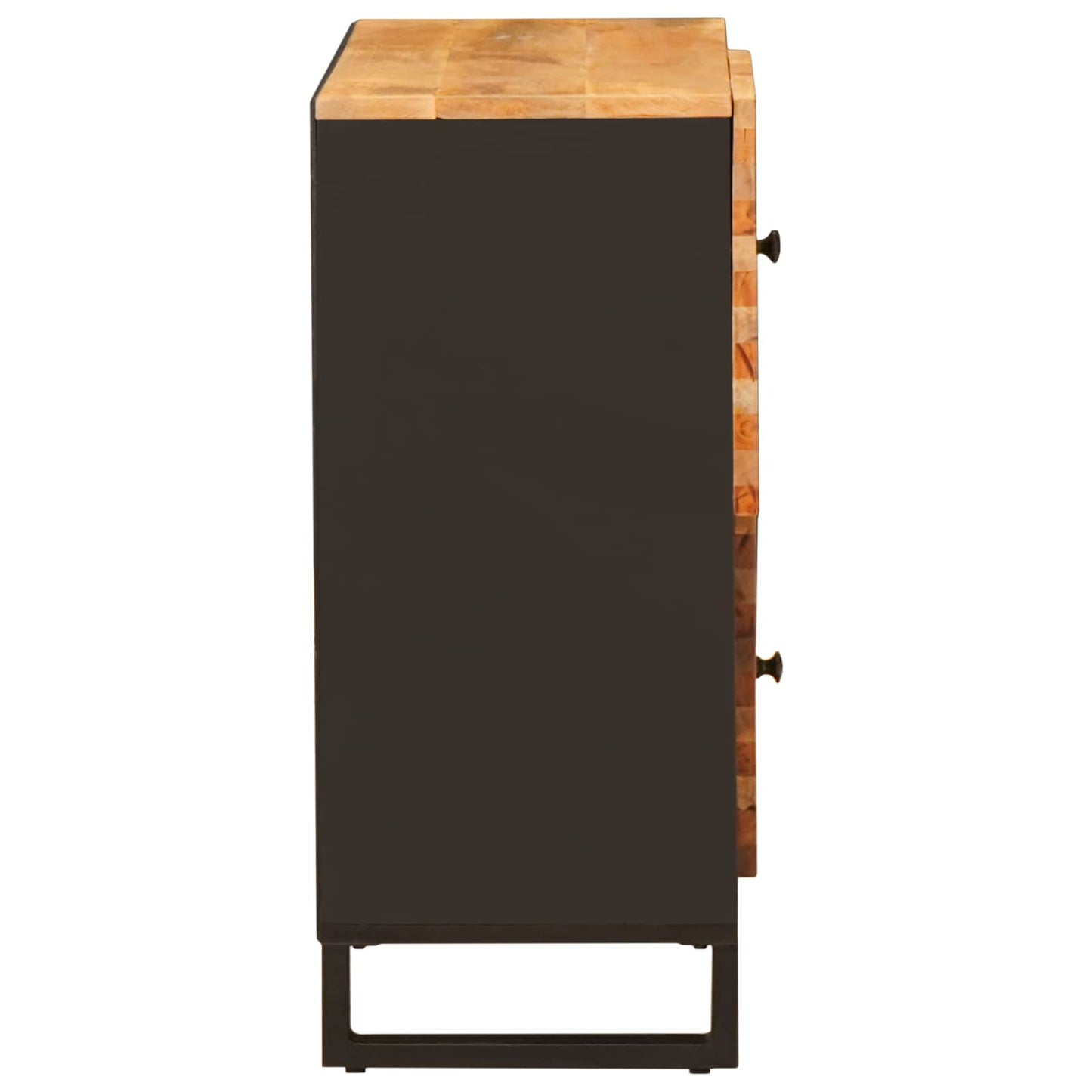 Boční Skříňka Hnědá 80 X 33 X 75 Cm Masivní Mangové Dřevo