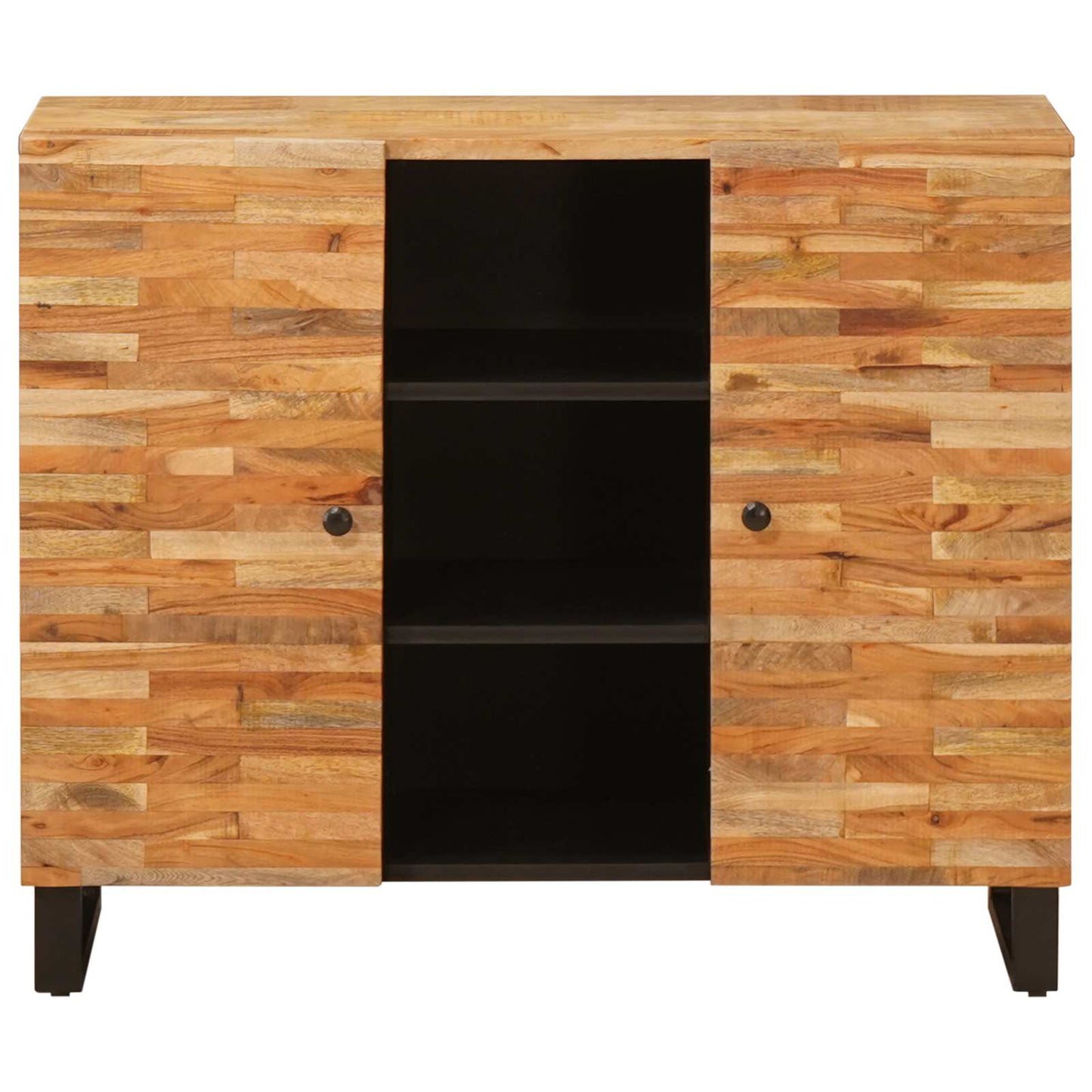 Boční Skříňka Hnědá 90 X 33 X 75 Cm Masivní Mangové Dřevo