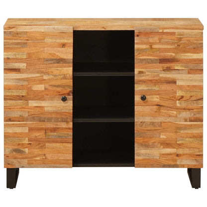 Boční Skříňka Hnědá 90 X 33 X 75 Cm Masivní Mangové Dřevo