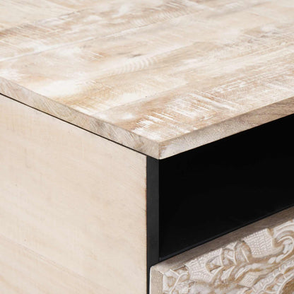 Konferenční Stolek 80 X 54 X 40 Cm Masivní Mangové Dřevo