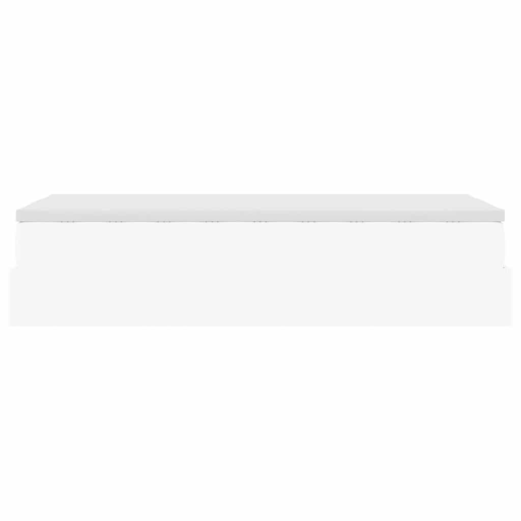 Osmanský Rám Postele S Matrací Bílý 90X200Cm Umělá Kůže