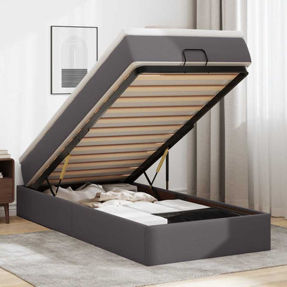 Osmanský Rám Postele S Matrací Bílý 90X200Cm Umělá Kůže