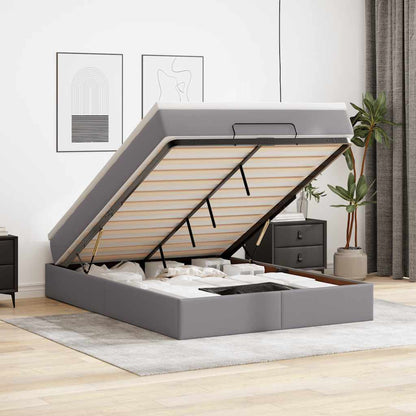 Osmanský Rám Postele S Matrací Bílý 90X200Cm Umělá Kůže