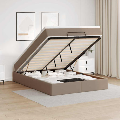 Osmanský Rám Postele S Matrací Bílý 90X200Cm Umělá Kůže