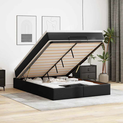 Osmanský Rám Postele S Matrací Bílý 90X200Cm Umělá Kůže