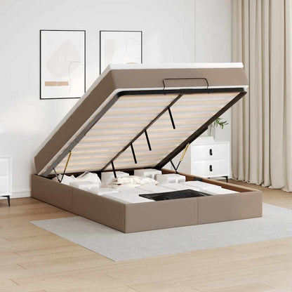 Osmanský Rám Postele S Matrací Bílý 90X200Cm Umělá Kůže