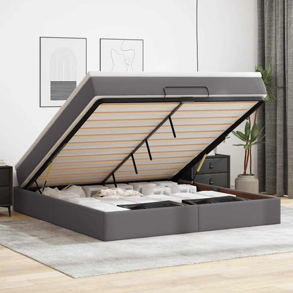 Osmanský Rám Postele S Matrací Bílý 90X200Cm Umělá Kůže