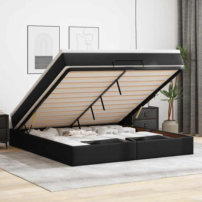 Osmanský Rám Postele S Matrací Bílý 90X200Cm Umělá Kůže