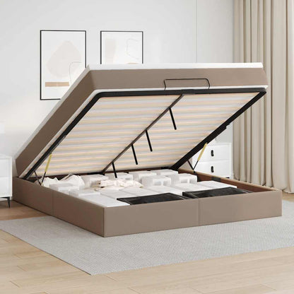 Osmanský Rám Postele S Matrací Bílý 90X200Cm Umělá Kůže