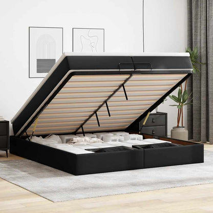 Osmanský Rám Postele S Matrací Bílý 90X200Cm Umělá Kůže