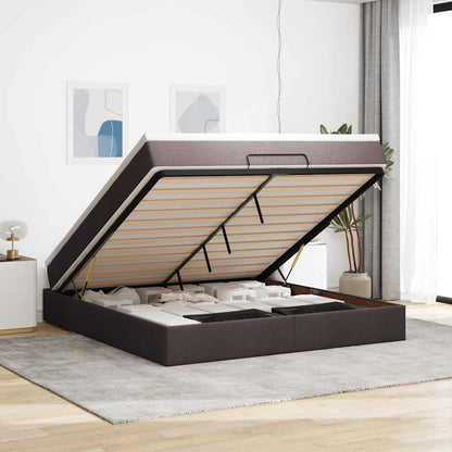 Osmanský Rám Postele S Matrací Tmavě Šedá 90X190Cm Textil