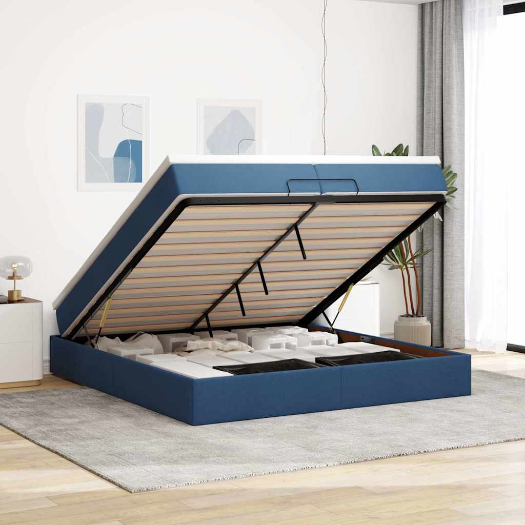 Osmanský Rám Postele S Matrací Tmavě Šedá 90X190Cm Textil