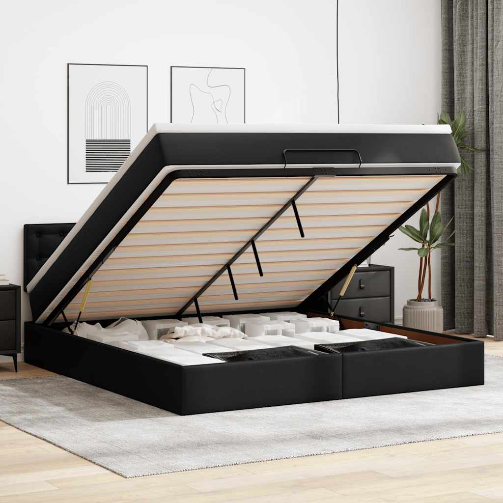 Osmanský Postel S Matrací Cappuccino 90X190Cm Umělá Kůže