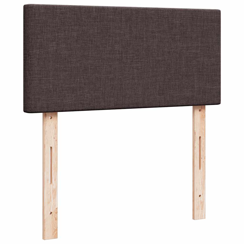 Osmanský Rám Postele S Matrací Tmavě Šedá 80X200Cm Textil Tmavě Hnědá